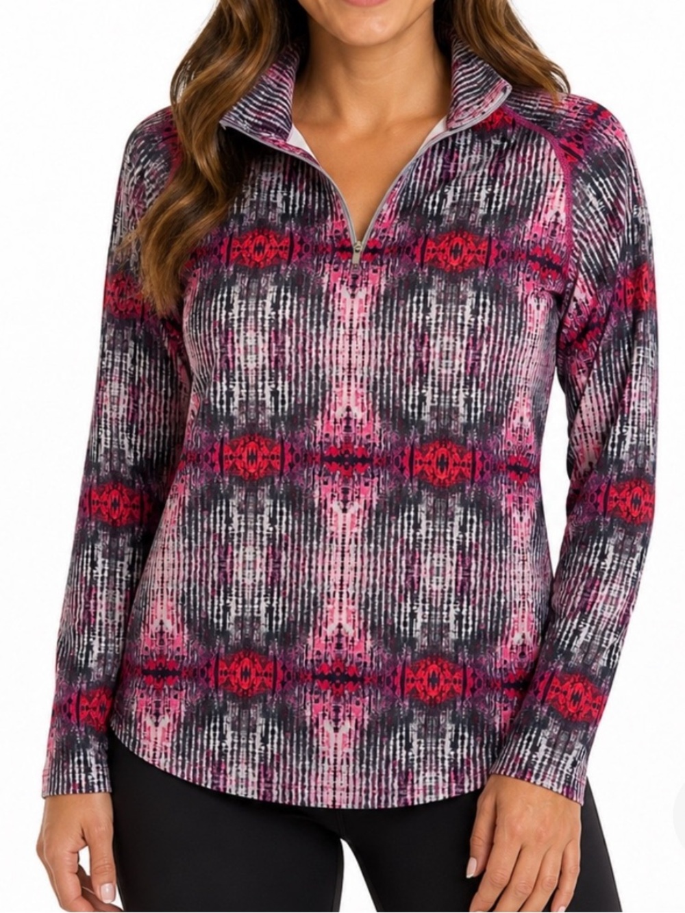 Nike Pro Combat fitted Athletic pullover quater zip women's size medium